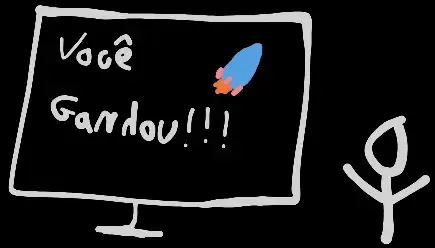 Imagem comigo comemorando por ter ganho o curso